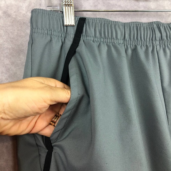 Nike Dri Fit Pants Mens Medium Woven Training Activewear Gray Straight Leg - Picture 4 of 12